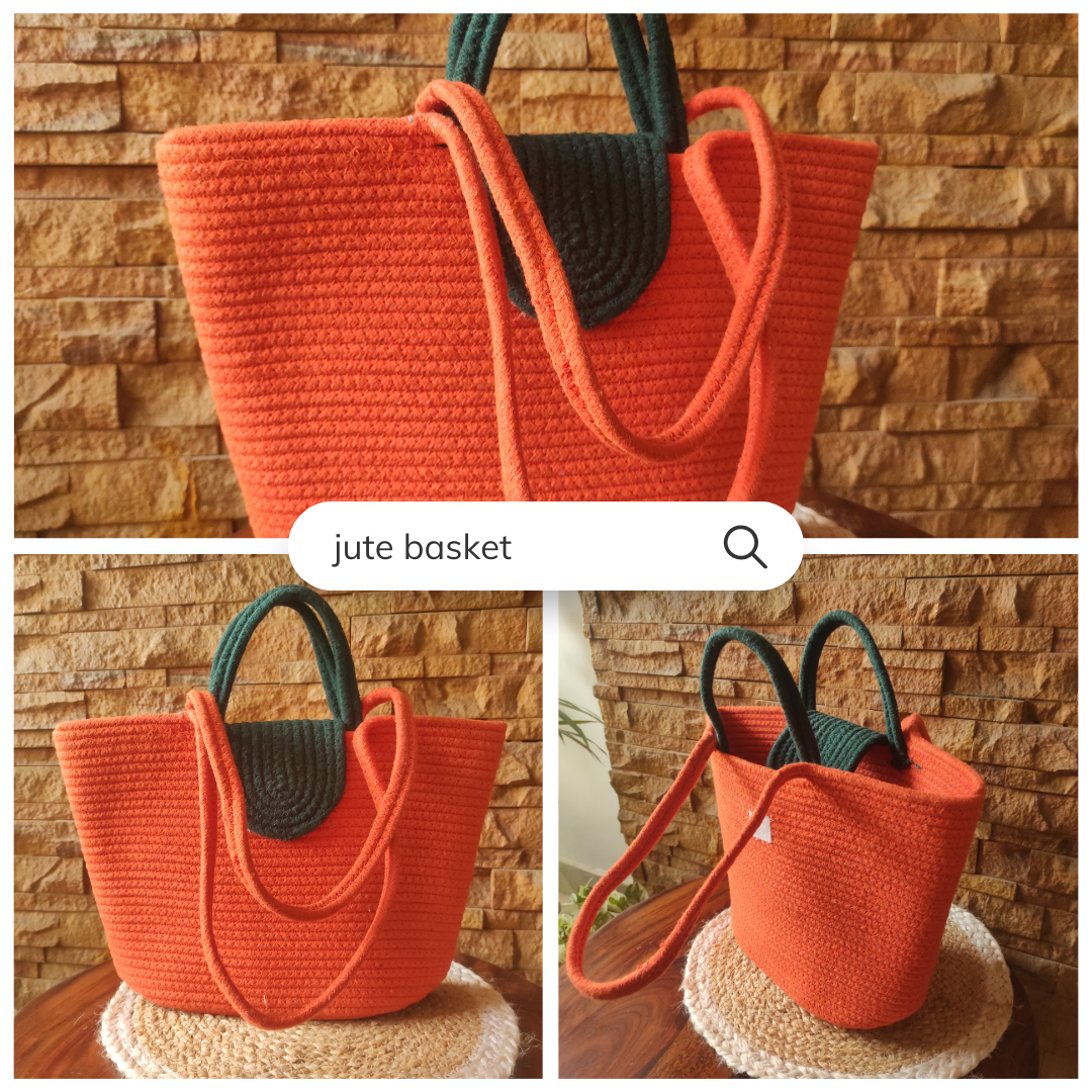 Bhumatha Handmade jute cotton rope women's handbag| Beach Bags for Women | Boho Bag | Handbag |